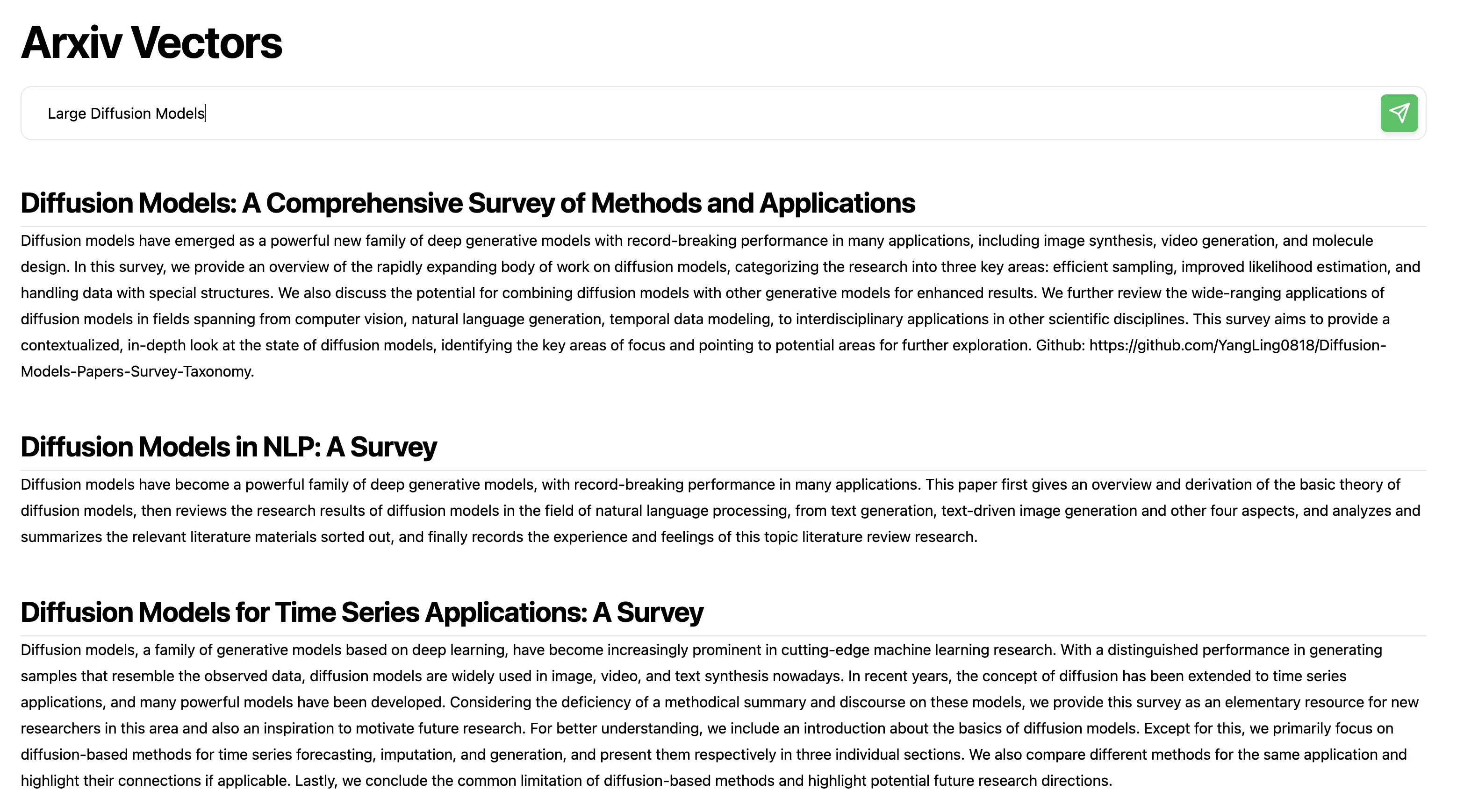 arxiv vectors